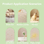 Reusable pet hair roller cleaning cat fur from bedroom quilt and sheets