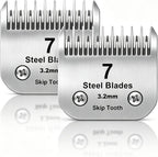 7 Skip Tooth Detachable Pet Dog Grooming Steel Blades,Compatible with Andis,Oster A5,Wahl KM10 Series Clippers,Cut Length 1/8-Inch (3.2mm) 1 Pack - Image 13