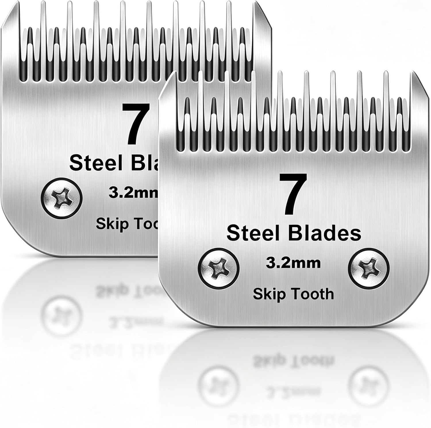 7 Skip Tooth Detachable Pet Dog Grooming Steel Blades,Compatible with Andis,Oster A5,Wahl KM10 Series Clippers,Cut Length 1/8-Inch (3.2mm) 1 Pack - Image 13