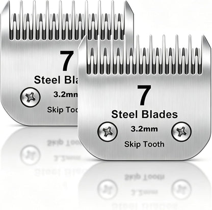 7 Skip Tooth Detachable Pet Dog Grooming Steel Blades,Compatible with Andis,Oster A5,Wahl KM10 Series Clippers,Cut Length 1/8-Inch (3.2mm) 1 Pack - Image 13