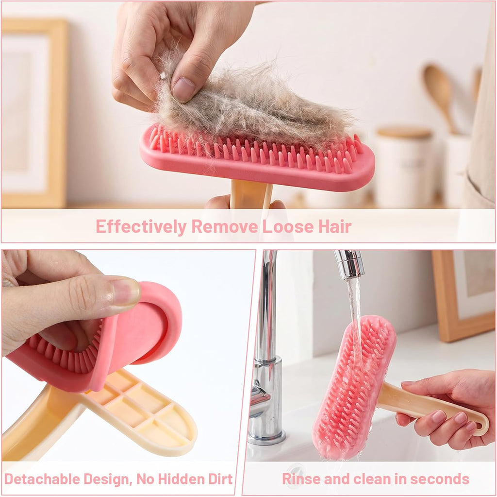 CYUXING chinchilla and short haired cat comb set for bath hair removal.