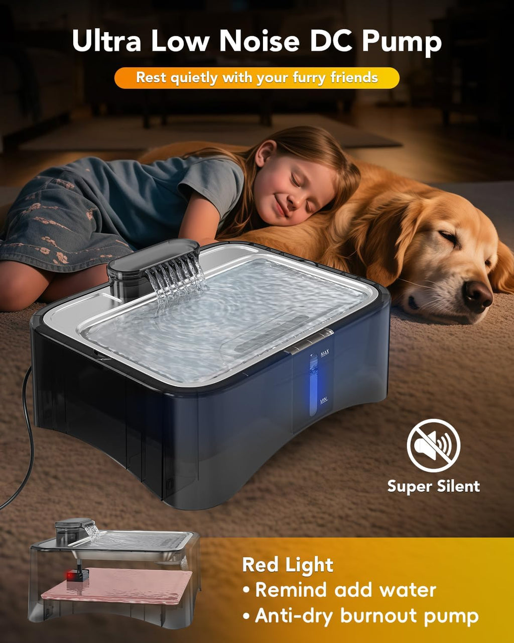 Upsky 8.5 liter large capacity dog water dispenser