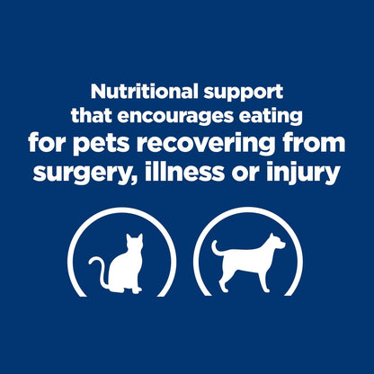 Veterarian recommended urgent care soft smooth texture cat and dog food