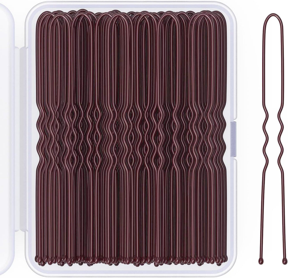 Giofumi U shaped hair pins front view packaging and pins