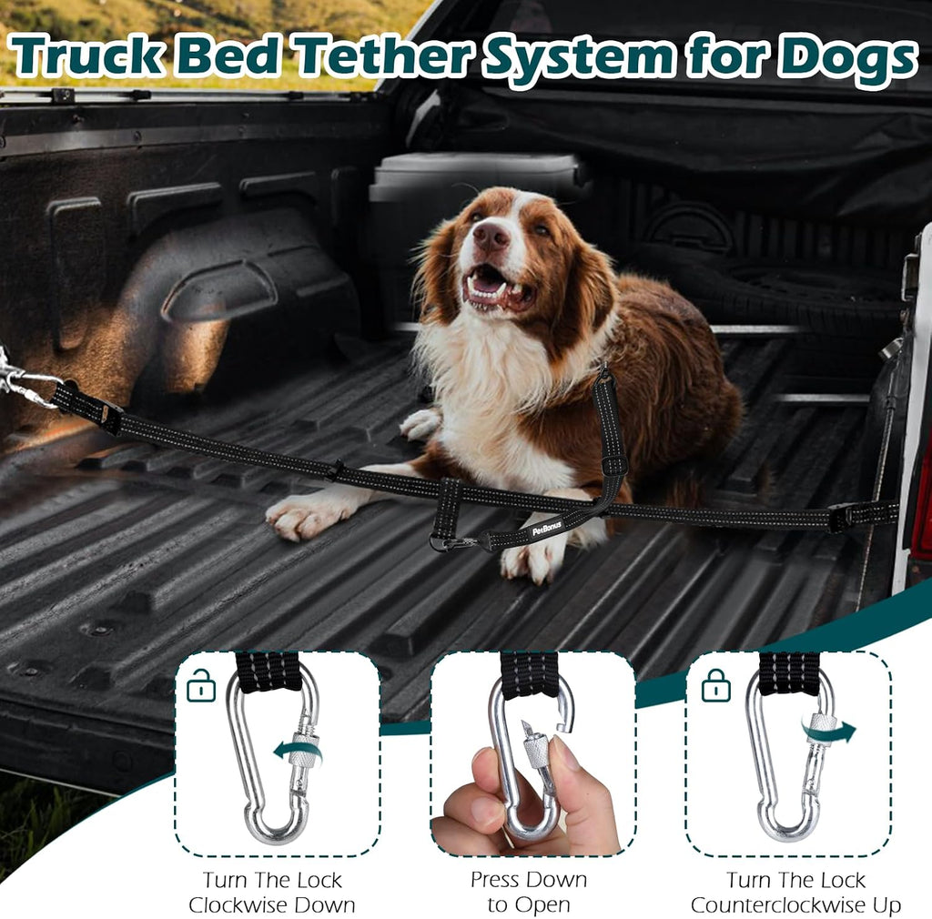 PetBonus adjustable truck tether strap extended fully