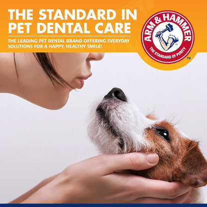 Back label of the Arm & Hammer canine oral care kit showing ingredient list and instructions.
