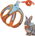 FiboPawer rabbit harness and leash set orange front view
