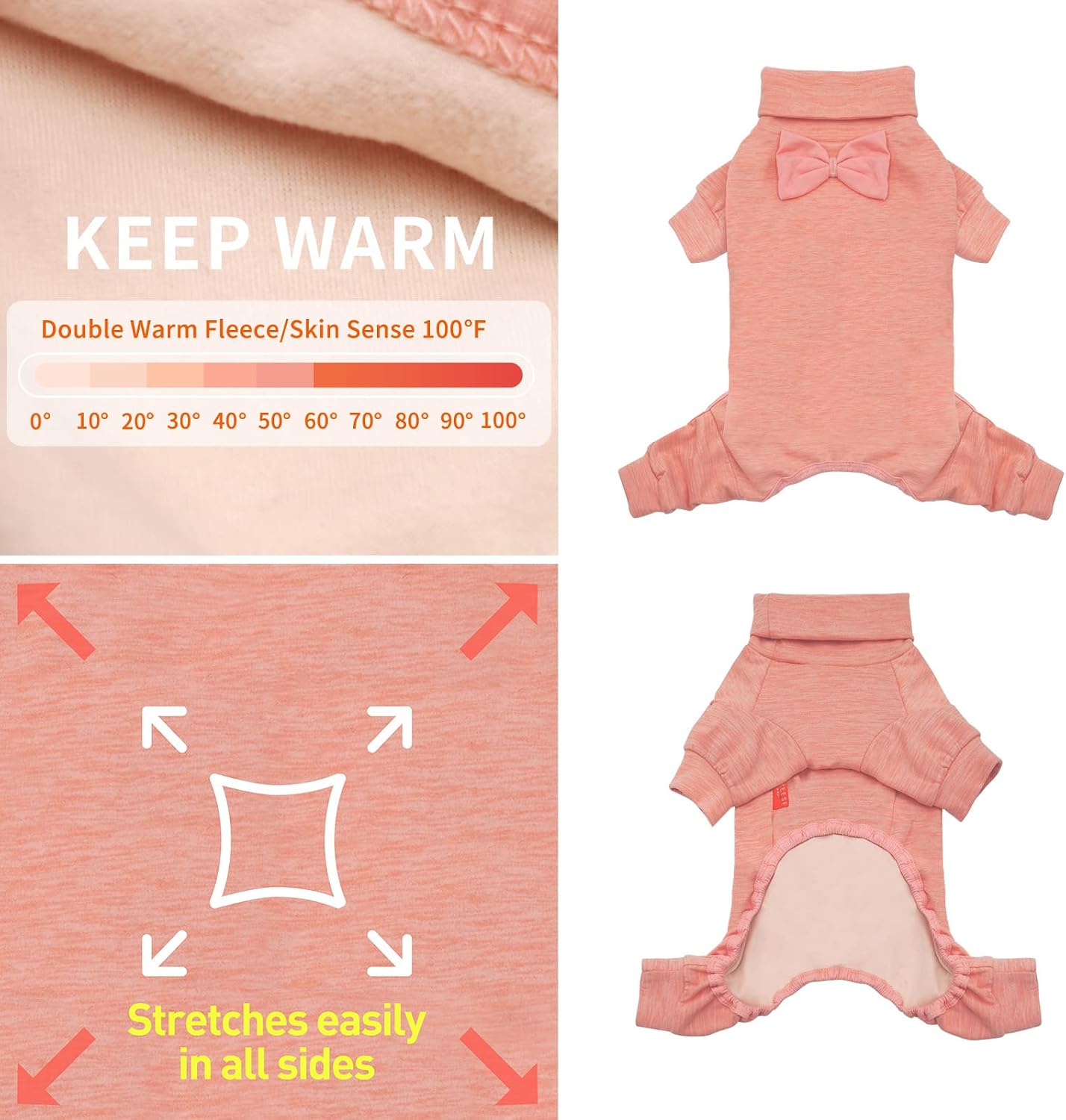 Kyeese pet onesie with bowtie detail