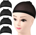 Fandamei nylon wig caps black front view