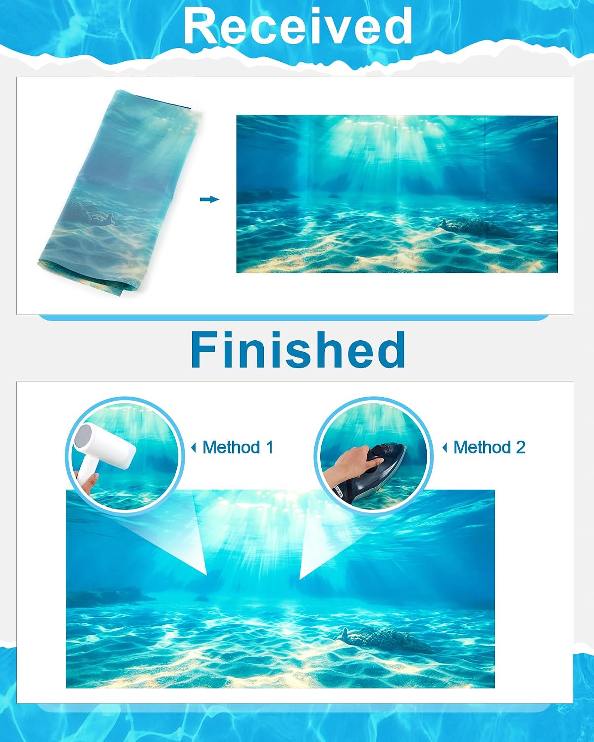 Mindsoft aquarium background pack dimensions measurement view