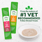 Close up of Greenies Healthy Indoor chicken puree packaging.