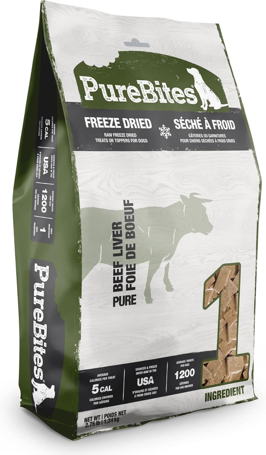 PureBites grain free allergy friendly dog treats imported container