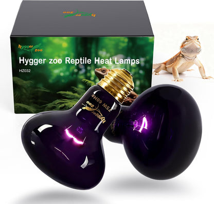 Reptile Heat Lamp, 2 Pack 100W Heat Lamp Bulbs Reptile Night Heat Bulb Basking Light for Bearded Dragon Chameleon Turtle Snake Gecko Lizard Chicken Tank Accessories, Purple - Image 10