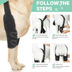 Metal splint detail on canine elbow support
