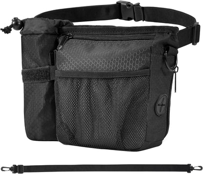 Dog Treat Training Pouch with Magnetic Zipper Closure - Built-in Poop Bag Dispenser, Side Pocket for Dog Water Bottle, 3 Ways to Wear,Carry Kibble & Pet Toys (GrayishGreen) - Image 7