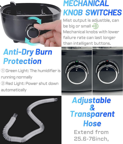 Automatic dry-out protection indicator light on the AUAAQ fog machine.