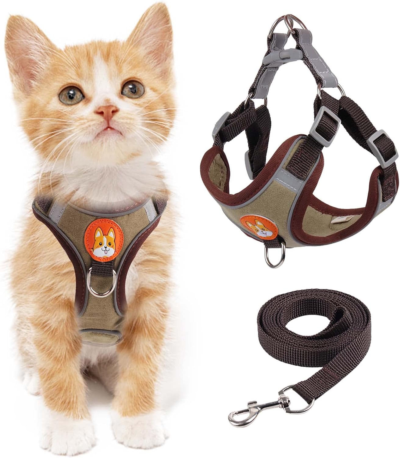 Cat & Dog Vest Harness - All Weather Mesh, Reflective Strap, Step-in Adjustable for Small Cats & Dogs (Red, XS) - Image 14