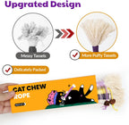 Close up of wire-free cotton cat teething rope toy