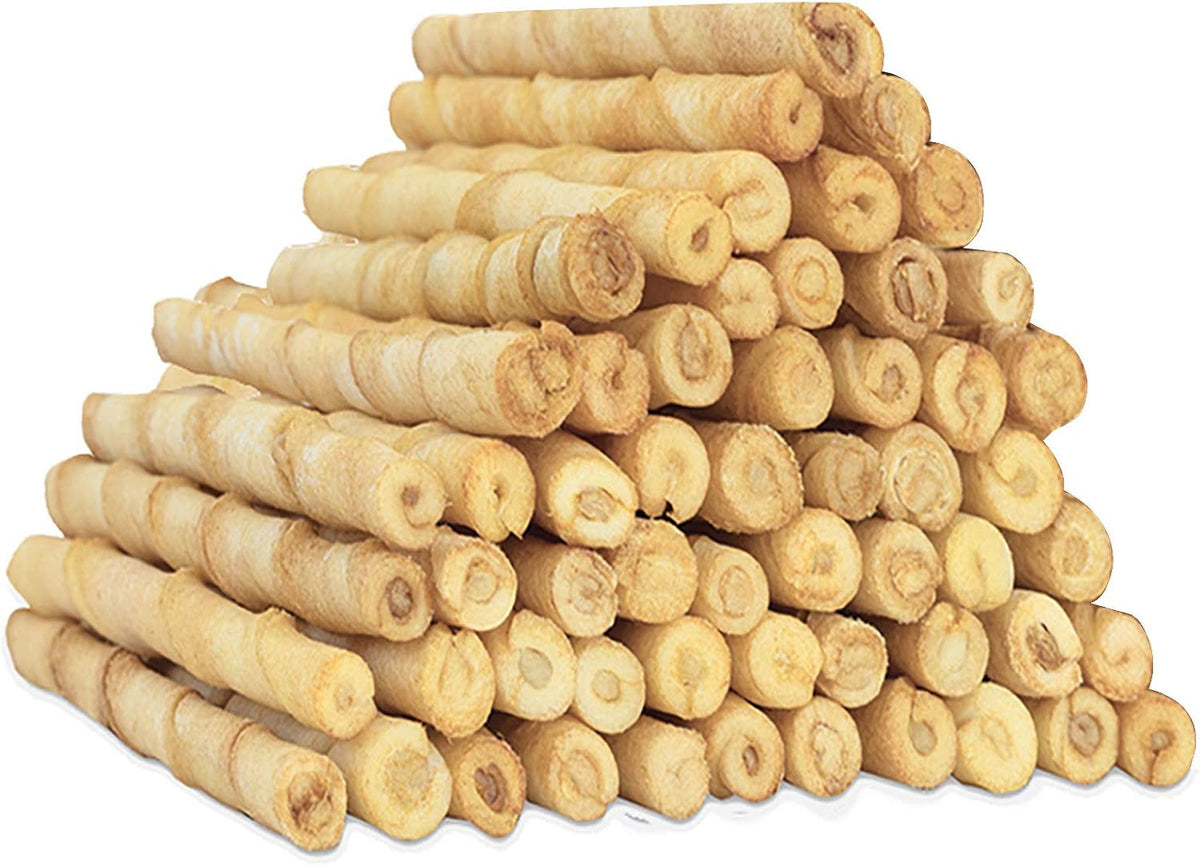 MON2SUN Dog Rawhide Twist Sticks Natural 5 Inch Thin Sticks Rawhide Chews Treats for Puppy and Small Dogs 120 Count - Image 10