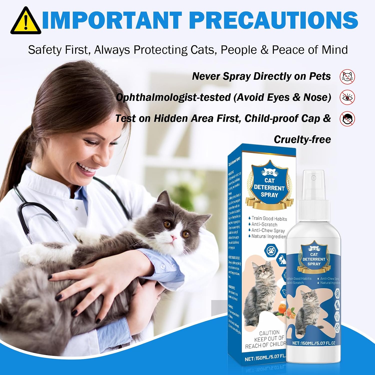 Imported orange smell cat deterrent for indoor and outdoor use