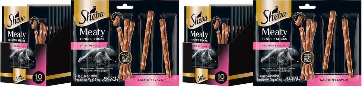 Sheba Meaty Tender Sticks Cat Treats Chicken, Tuna Flavor, or Salmon Flavor, 0.14 oz., 70 Count - Image 14
