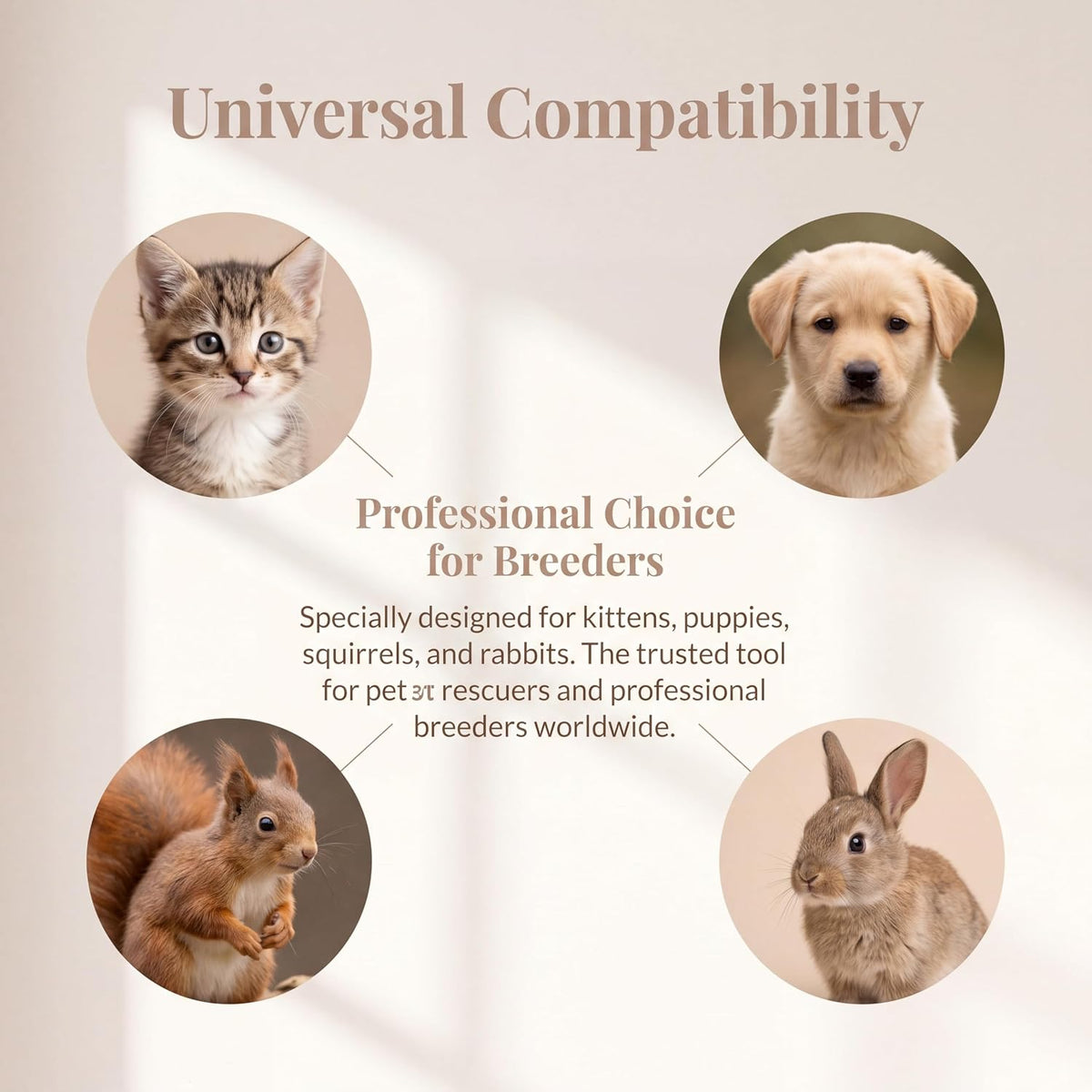 BPA free plastic pet nursing syringes for newborn squirrel and rabbit feeding care