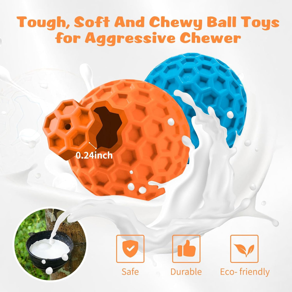 Large dog playing with Hippih interactive rubber ball