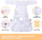 Interior view showing the highly absorbent four layer fleece core and jersey liner