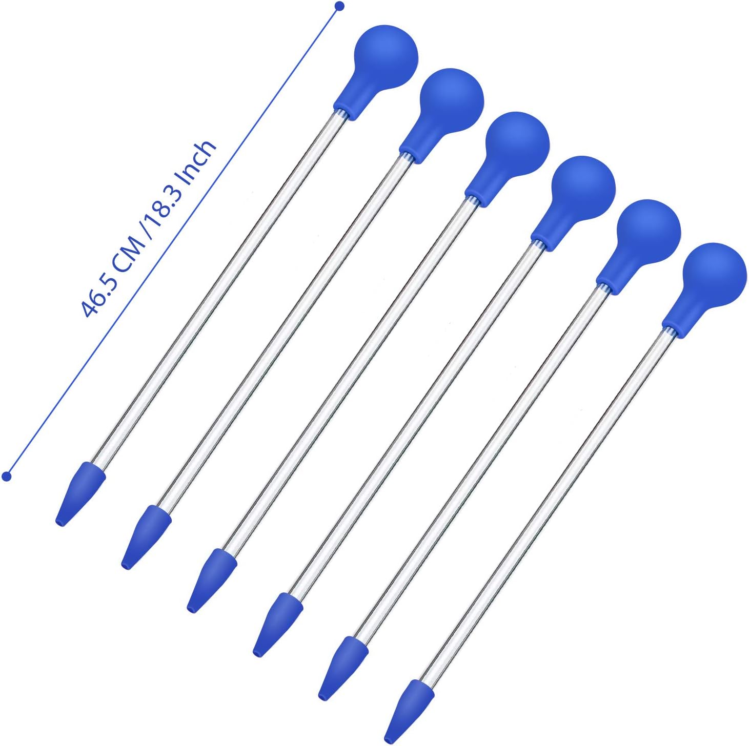 Aquarium Choice Coral Feeder Long Syringe Tube Liquid Fertilizer Feeder SPS HPS Marine Reef Coral Feeder Tool Fish Excreta Cleaner (3 Units 46.5CM/18.3 Inch) - Image 9