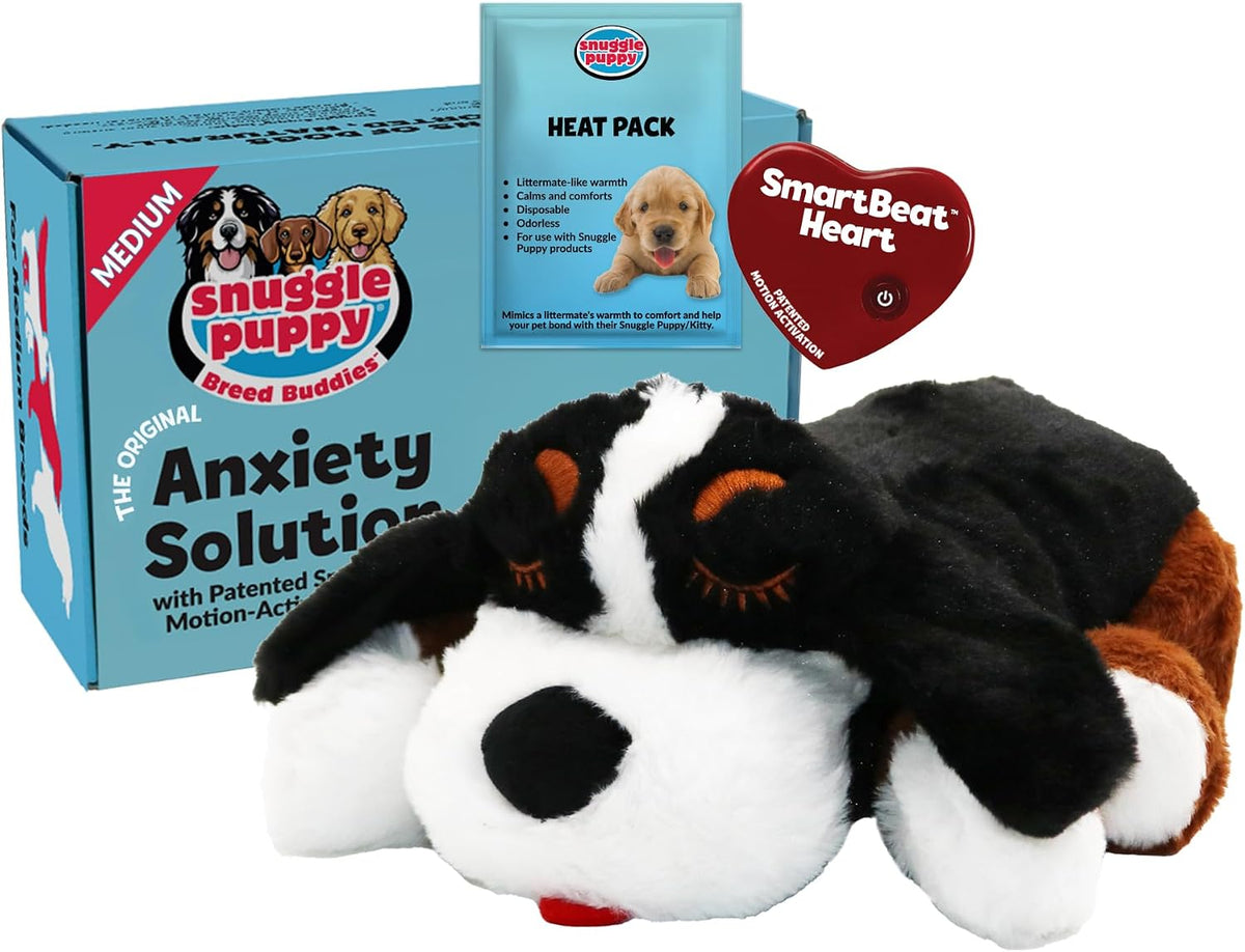 Snuggle Puppy Original Heartbeat Puppy Toy with Real-Feel Pulse & Heat Pack, Calming Sleep Aid for Puppy Anxiety, Crate Training, First Nights & New Puppy Transition - Biscuit - Image 11