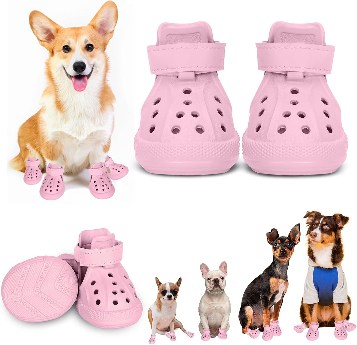 Tewiwap dog shoes set of four for outdoor hiking