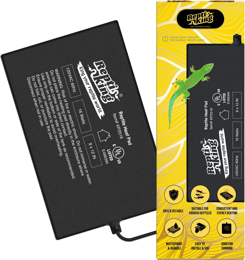 Packaging view of authentic USA imported Reptiking heat pad