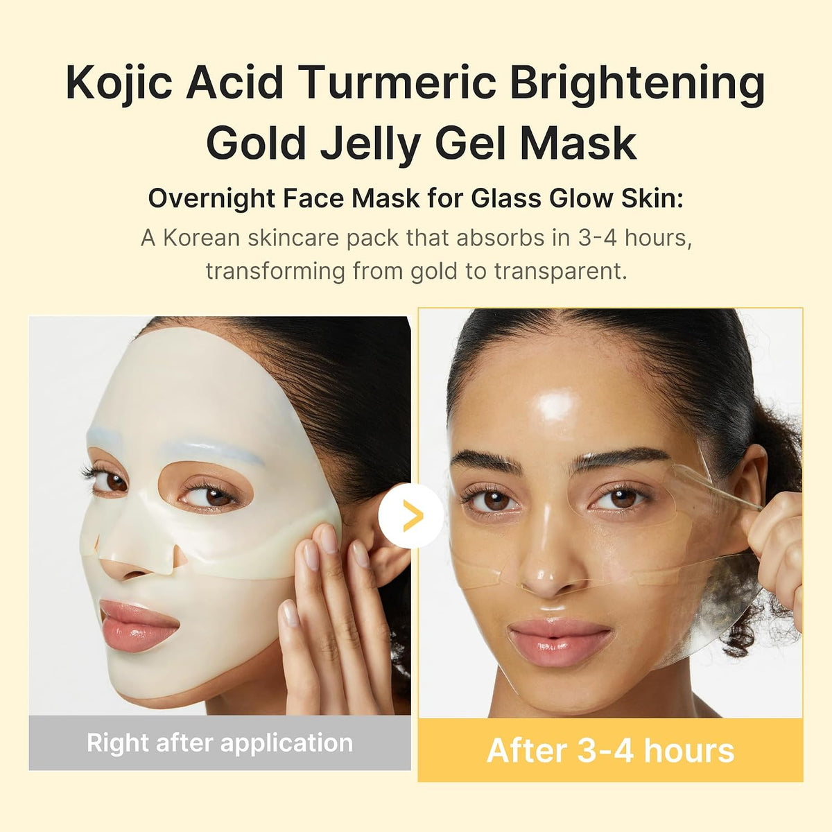 medicube Jelly Gel Mask with Brightening Kojic Acid Turmeric, 4EA - Image 2