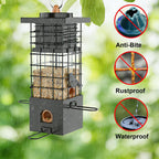 Metal Squirrel Proof Bird Feeder,2.5LB Capacity,Easy Refill & Clean - Image 6