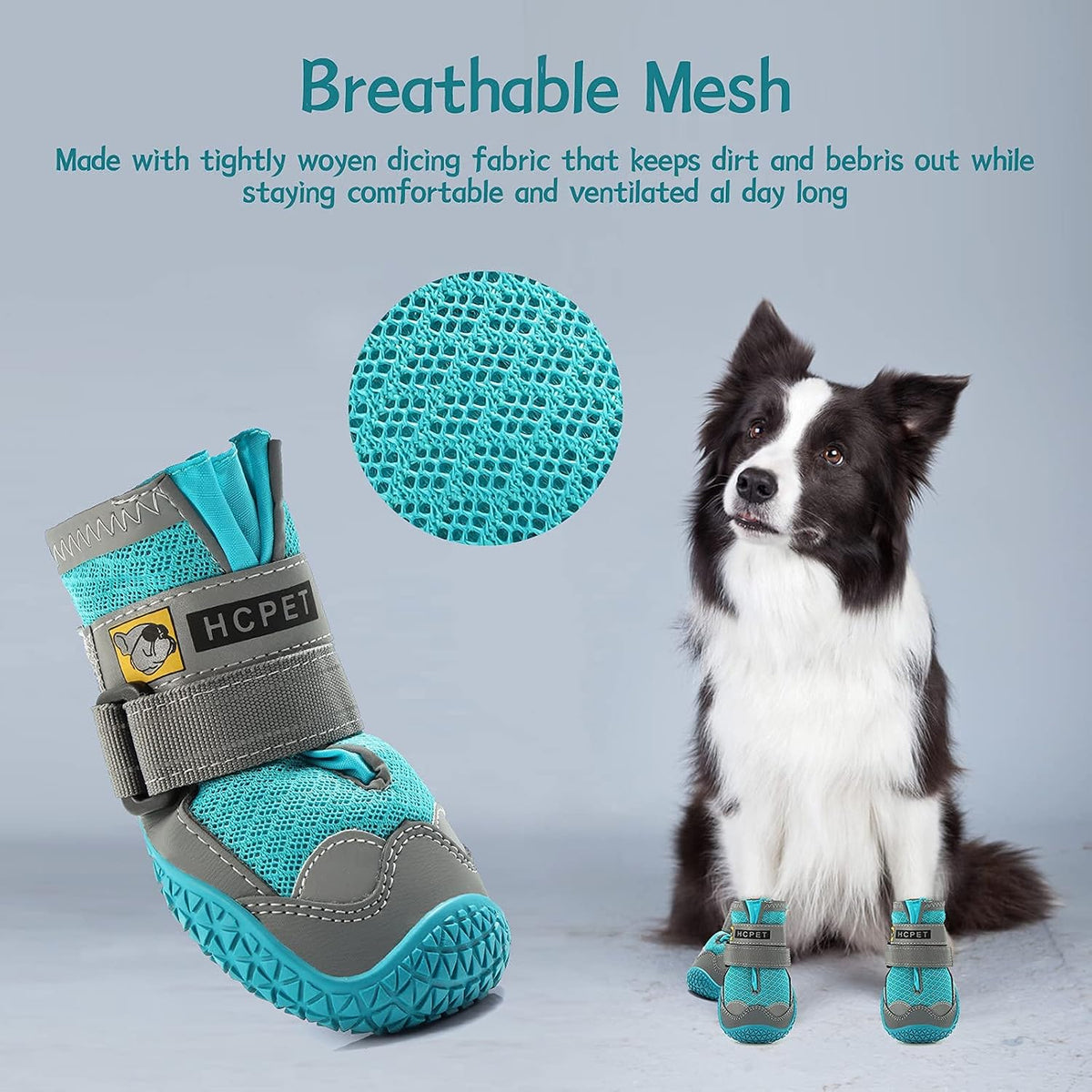Full set of 4 Jzxoiva paw protector shoes for hiking