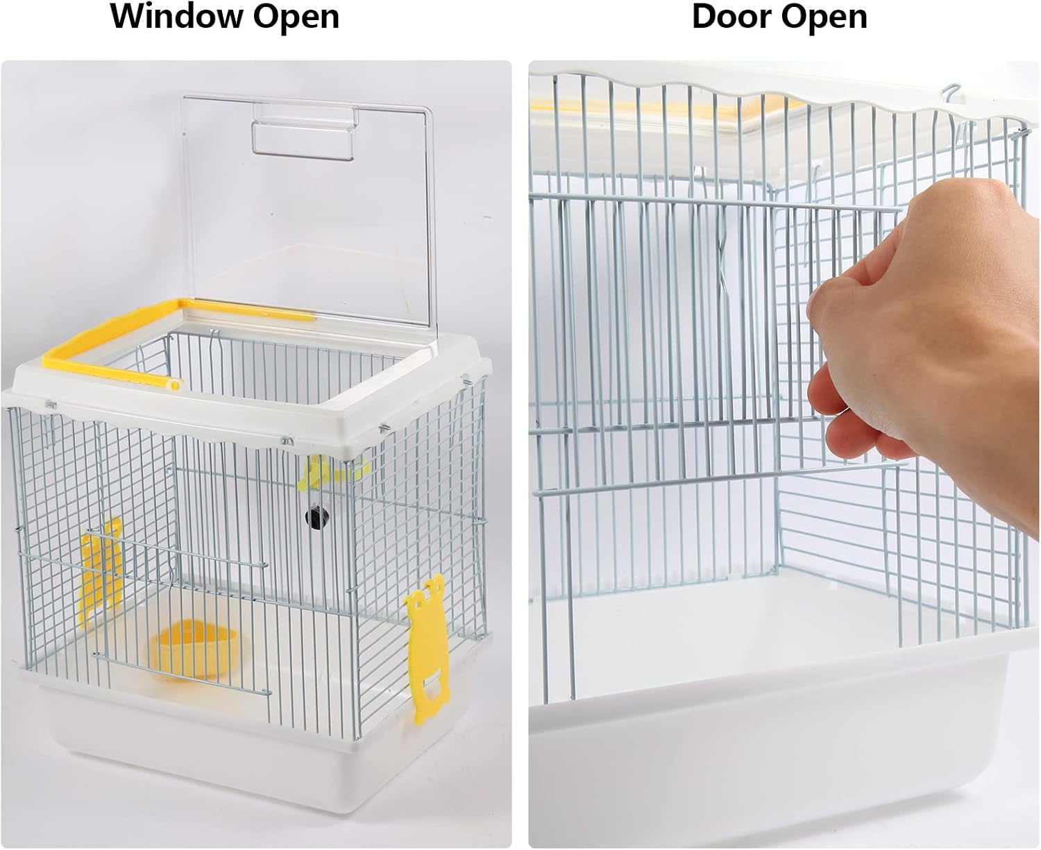 Hamster Travel Portable Carrier Cage Small Animal Carry Case with Water Bottle&foodbowl& for Dwarf Hamster,Ferrets,Hedgehog,Chinchilla(White) - Image 3