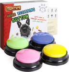 Generic 4 color pet training voice recording buttons set front view