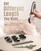Oneisall professional dog trimmer tool handle ergonomics and power indicator display.