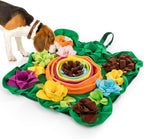 Puhohun Snuffle Mat for Dogs front view with colorful floral pattern