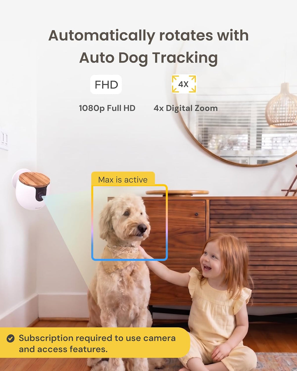 Furbo Mini Pet Camera [Subscription Required] Unlock Camera w/Paid Plan: Home Security with Dog & Cat Safety Alerts, 2-Way Audio, Mountable Smart Cam (Low Risk, 3mo Min. Cancel Anytime) - Image 10