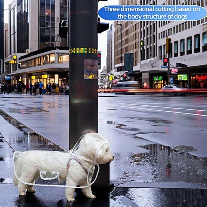 Clear Dog Rain Poncho for Small Medium Dogs,Heavy Waterproof Raincoat with Hidden Leash Hole&Adjustable Snaps,Pet Hooded Cape for Bichon Poodle (4-8lbs) (Transparent, Medium) - Image 9