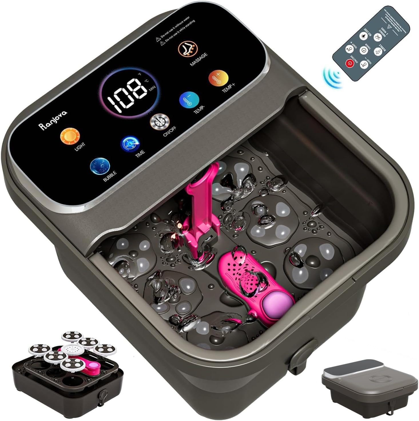 Ranjova foot spa electric rotary massage unit front view