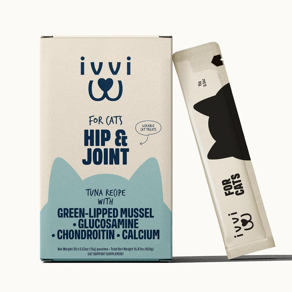Ivvi Hip and Joint Essence for Cats front view packaging