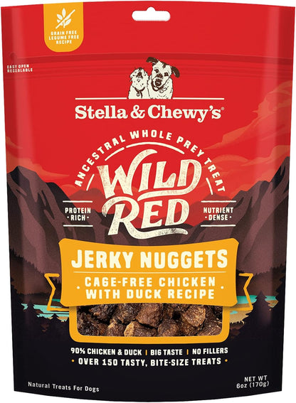 Stella & Chewy's Wild Red Jerky Nuggets - 90% Protein-Rich Beef & Lamb Dog Treats - Grain-Free Training Rewards for All Breeds - Made in USA - 6 oz Bag - Image 9