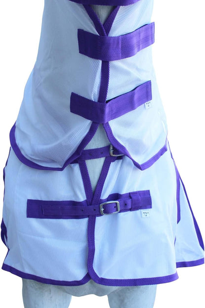Lightweight breathable summer mesh sheet for horse insect protection
