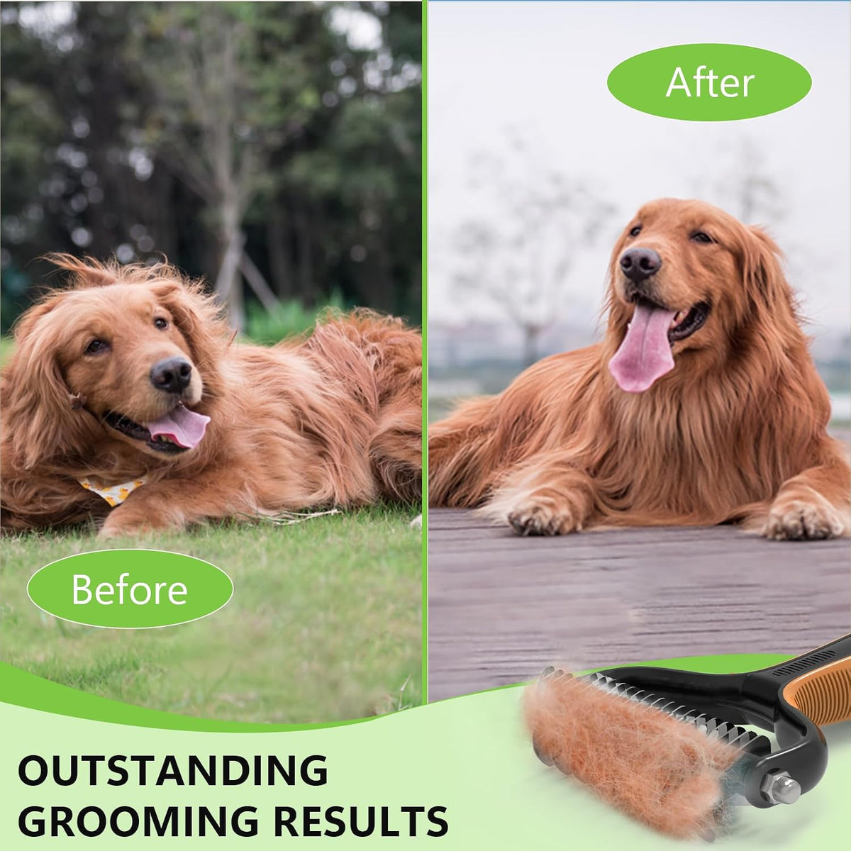 Staltwo pet grooming brush 9-tooth dematting side close-up