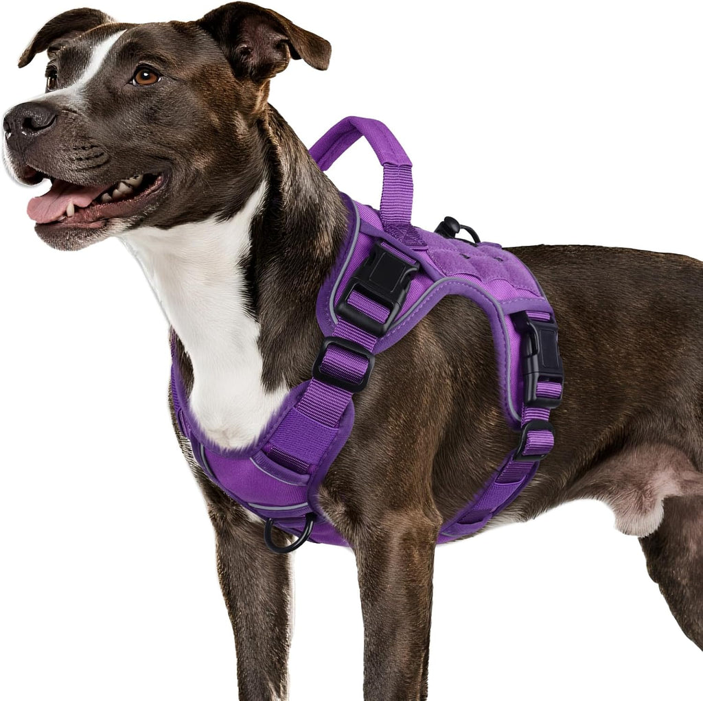 WINGOIN Tactical Dog Harness for Large Dogs, Heavy Duty No Pull Dog Harness with Handle, Adjustable Reflective Military K9 German Shepherd Big Size Dog Vest for Walking, Training, Hunting, Green (L) - Image 10