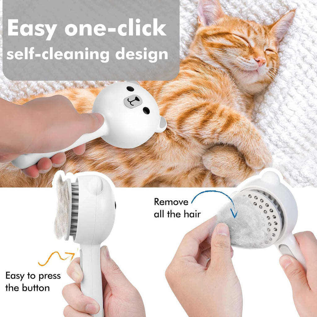Mrsdayu steam brush misting function on cat fur