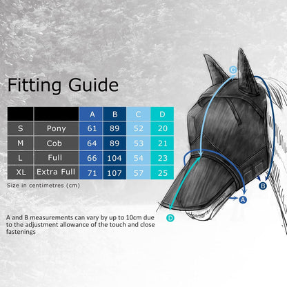 Summer Mint color shade of Harrison Howard horse fly mask