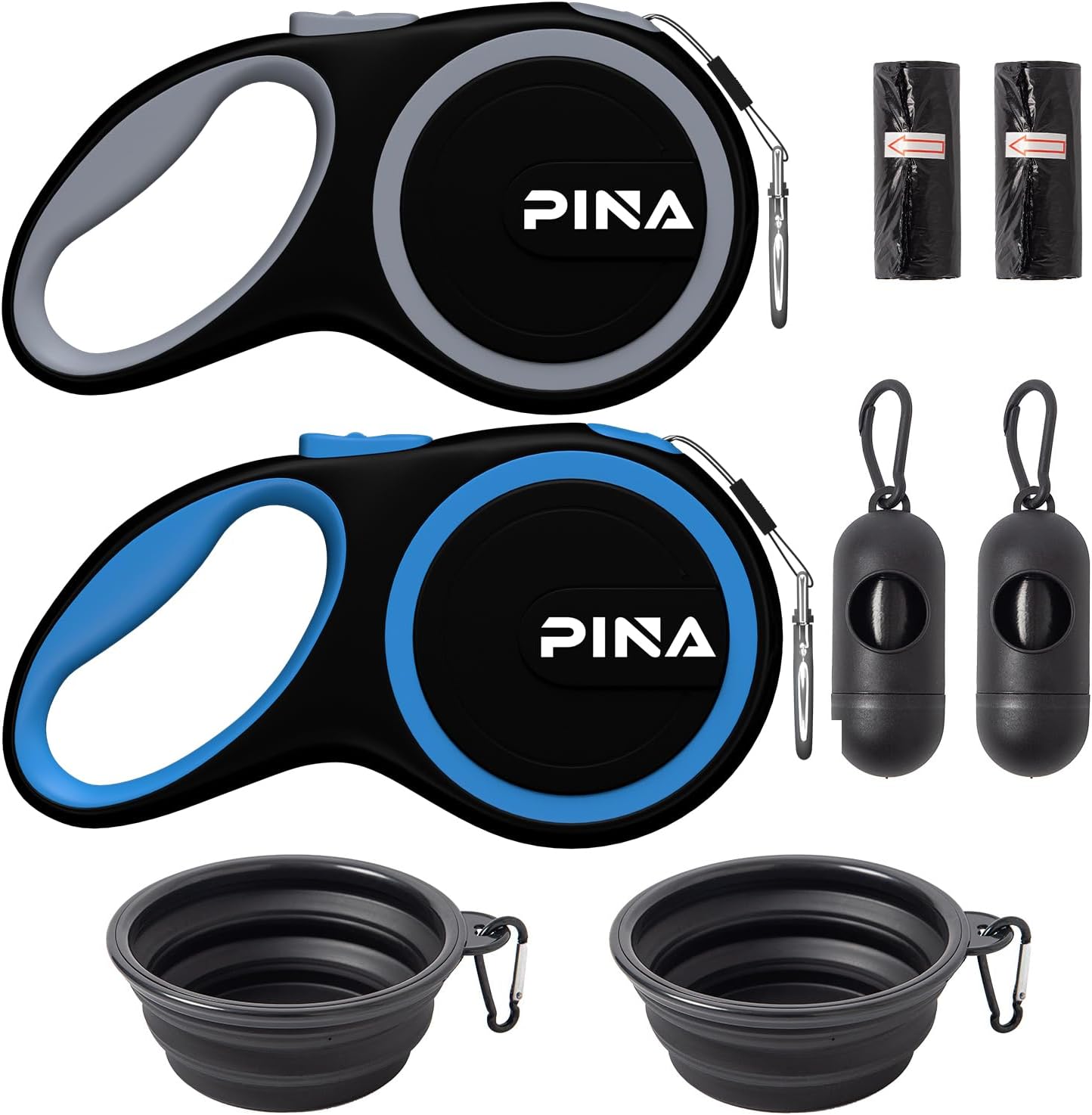 Pina Retractable Dog Leash front view heavy duty pet walking gear